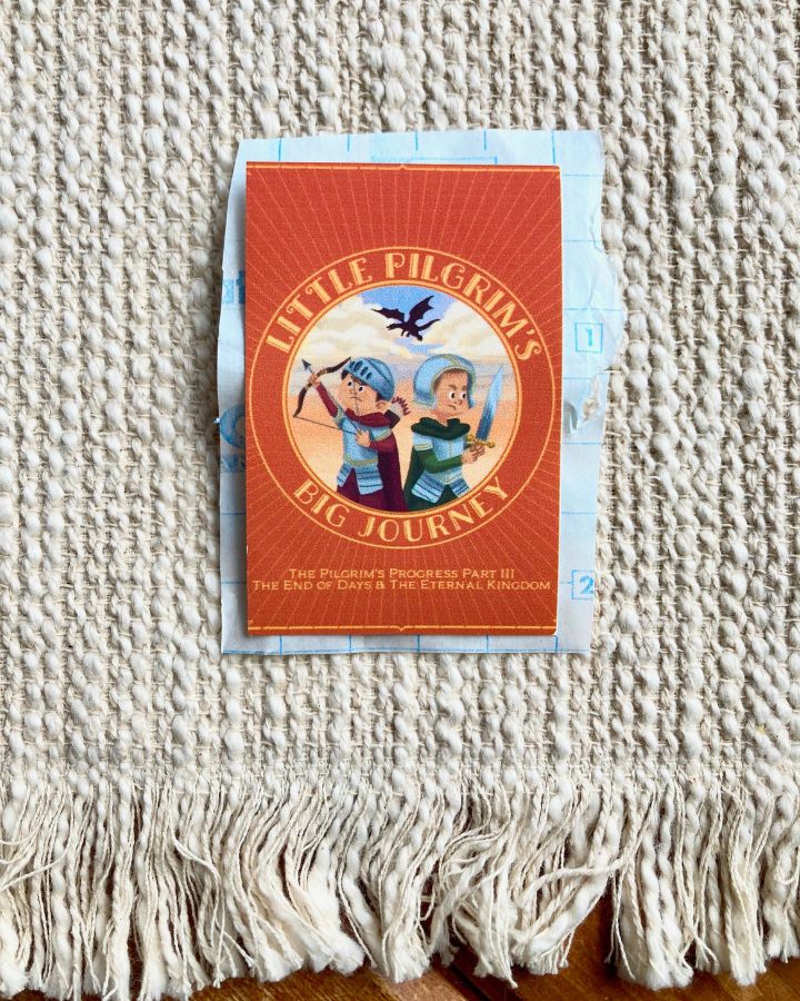 vinyl image with contact paper behind
