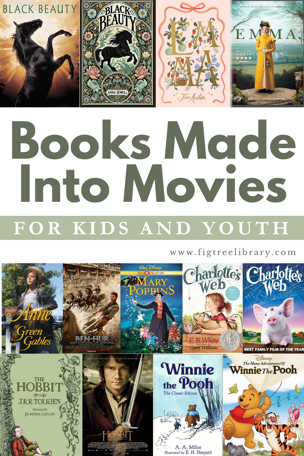 Movies Based on Books (For Kids & Youth)